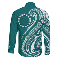 Kia Orana Cook Islands Family Matching Mermaid Dress and Hawaiian Shirt Teal Plumeria Tropical Waves - Polynesian Pride