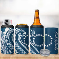 Kia Orana Cook Islands 4 in 1 Can Cooler Tumbler Auika Plumeria Tropical Waves LT7 - Polynesian Pride