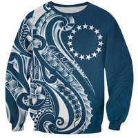 Kia Orana Cook Islands Sweatshirt Auika Plumeria Tropical Waves - Polynesian Pride