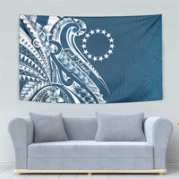 Kia Orana Cook Islands Tapestry Auika Plumeria Tropical Waves - Polynesian Pride