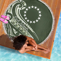 Kia Orana Cook Islands Beach Blanket Matie Plumeria Tropical Waves - Polynesian Pride