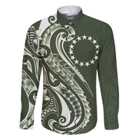 Kia Orana Cook Islands Family Matching Off Shoulder Short Dress and Hawaiian Shirt Matie Plumeria Tropical Waves - Polynesian Pride