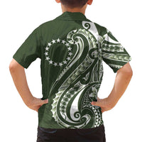 Kia Orana Cook Islands Family Matching Summer Maxi Dress and Hawaiian Shirt Matie Plumeria Tropical Waves - Polynesian Pride