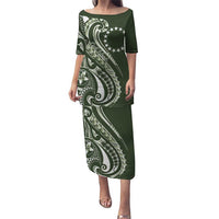 Kia Orana Cook Islands Puletasi Matie Plumeria Tropical Waves - Polynesian Pride