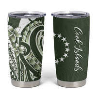 Kia Orana Cook Islands Tumbler Cup Matie Plumeria Tropical Waves - Polynesian Pride