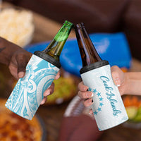 Kia Orana Cook Islands 4 in 1 Can Cooler Tumbler Moana Plumeria Tropical Waves LT7 - Polynesian Pride