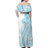 Kia Orana Cook Islands Family Matching Off Shoulder Maxi Dress and Hawaiian Shirt Moana Plumeria Tropical Waves - Polynesian Pride