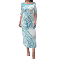 Kia Orana Cook Islands Family Matching Puletasi and Hawaiian Shirt Moana Plumeria Tropical Waves - Polynesian Pride