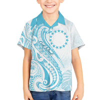 Kia Orana Cook Islands Family Matching Tank Maxi Dress and Hawaiian Shirt Moana Plumeria Tropical Waves - Polynesian Pride