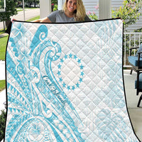 Kia Orana Cook Islands Quilt Moana Plumeria Tropical Waves - Polynesian Pride