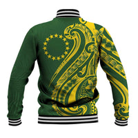 Kia Orana Cook Islands Baseball Jacket Plumeria Tropical Waves - Polynesian Pride