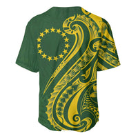 Kia Orana Cook Islands Baseball Jersey Plumeria Tropical Waves - Polynesian Pride