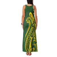 Kia Orana Cook Islands Family Matching Tank Maxi Dress and Hawaiian Shirt Plumeria Tropical Waves - Polynesian Pride