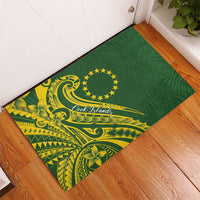 Kia Orana Cook Islands Rubber Doormat Plumeria Tropical Waves LT7 - Polynesian Pride