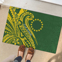 Kia Orana Cook Islands Rubber Doormat Plumeria Tropical Waves LT7 - Polynesian Pride