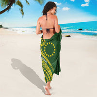 Kia Orana Cook Islands Sarong Plumeria Tropical Waves - Polynesian Pride
