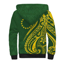 Kia Orana Cook Islands Sherpa Hoodie Plumeria Tropical Waves - Polynesian Pride
