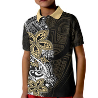 Polynesian Pride Kid Polo Shirt Tiare With Plumeria Mix Style LT7 Kid Cream - Polynesian Pride