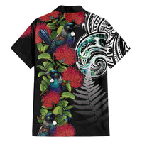 Meri Kirihimete New Zealand Family Matching Off Shoulder Maxi Dress and Hawaiian Shirt Tui on Pohutukawa LT7 - Polynesian Pride