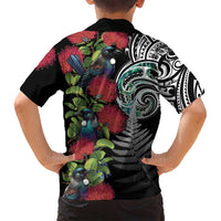 Meri Kirihimete New Zealand Family Matching Puletasi and Hawaiian Shirt Tui on Pohutukawa LT7 - Polynesian Pride