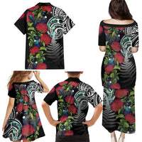 Meri Kirihimete New Zealand Family Matching Puletasi and Hawaiian Shirt Tui on Pohutukawa LT7 - Polynesian Pride