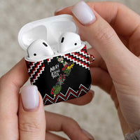 New Zealand Christmas Taniko Poutama AirPods Case Flora Map with Birds - Polynesian Pride