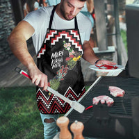 New Zealand Christmas Taniko Poutama Apron Flora Map with Birds - Polynesian Pride