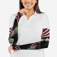 New Zealand Christmas Taniko Poutama Arm Sleeves Flora Map with Birds - Polynesian Pride