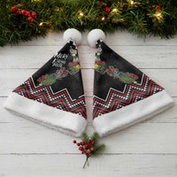 New Zealand Christmas Taniko Poutama Christmas Santa Hat Flora Map with Birds - Polynesian Pride