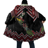 New Zealand Christmas Taniko Poutama Cloak Flora Map with Birds - Polynesian Pride