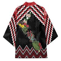 New Zealand Christmas Taniko Poutama Kimono Flora Map with Birds - Polynesian Pride