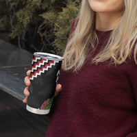 New Zealand Christmas Taniko Poutama Tumbler Cup Flora Map with Birds - Polynesian Pride