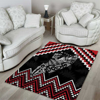 New Zealand Christmas Taniko Poutama Area Rug Mountainscape Maori Fern - Polynesian Pride