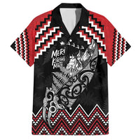 New Zealand Christmas Taniko Poutama Family Matching Long Sleeve Bodycon Dress and Hawaiian Shirt Mountainscape Maori Fern - Polynesian Pride