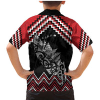 New Zealand Christmas Taniko Poutama Family Matching Mermaid Dress and Hawaiian Shirt Mountainscape Maori Fern - Polynesian Pride