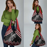 New Zealand Christmas Taniko Poutama Grocery Bag Mountainscape Maori Fern - Polynesian Pride