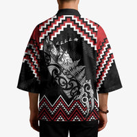 New Zealand Christmas Taniko Poutama Kimono Mountainscape Maori Fern - Polynesian Pride