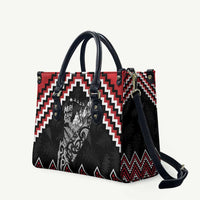 New Zealand Christmas Taniko Poutama Leather Bag Mountainscape Maori Fern - Polynesian Pride