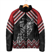 New Zealand Christmas Taniko Poutama Padded Jacket Mountainscape Maori Fern LT7 - Polynesian Pride