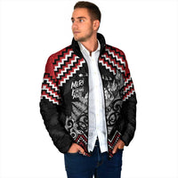 New Zealand Christmas Taniko Poutama Padded Jacket Mountainscape Maori Fern LT7 - Polynesian Pride