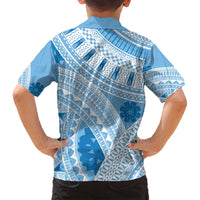 Bula Fiji Classic Masi Tapa Family Matching Puletasi and Hawaiian Shirt Turquoise - Polynesian Pride