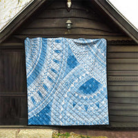 Bula Fiji Classic Masi Tapa Quilt Turquoise - Polynesian Pride