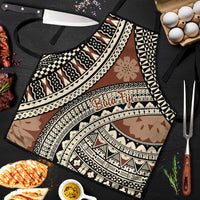 Bula Fiji Classic Masi Tapa Apron Vintage Brown - Polynesian Pride