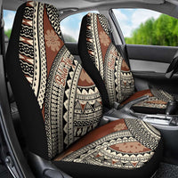 Bula Fiji Classic Masi Tapa Car Seat Cover Vintage Brown - Polynesian Pride