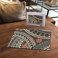 Bula Fiji Classic Masi Tapa Puzzle Vintage Brown - Polynesian Pride