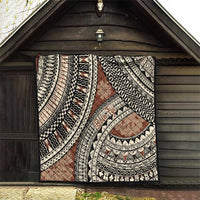 Bula Fiji Classic Masi Tapa Quilt Vintage Brown - Polynesian Pride