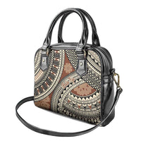 Bula Fiji Classic Masi Tapa Shoulder Handbag Vintage Brown - Polynesian Pride