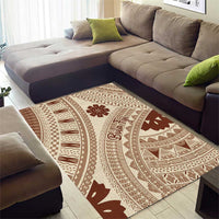 Bula Fiji Classic Masi Tapa Area Rug Vintage Beige - Polynesian Pride