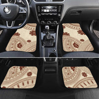 Bula Fiji Classic Masi Tapa Car Mats Vintage Beige - Polynesian Pride