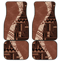 Bula Fiji Car Mats Tribal Masi Tapa - Brown LT7 Brown - Polynesian Pride